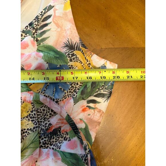 Hutch Leah Dress Floral Maxi Wrap Dress Sleeveless V Neck Pink Size Large - Picture 10 of 11